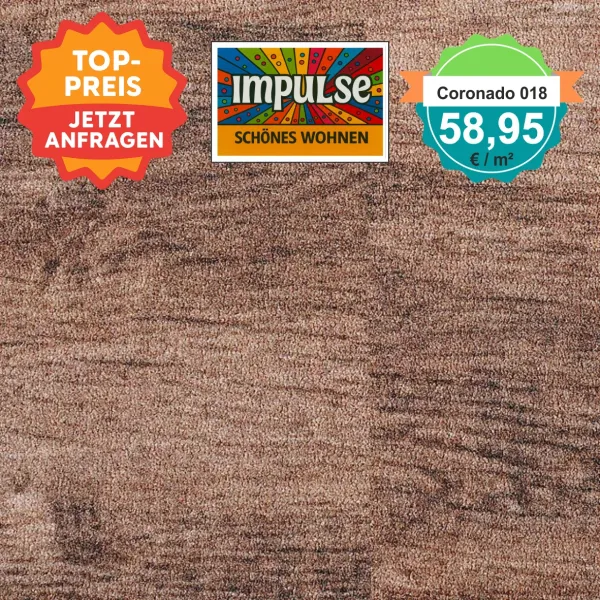 Alt-Text: Farb- und Strukturmuster von Girloon Coronado 018 – strapazierfähiger Objektvelours